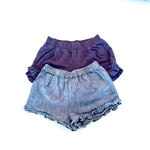 Crewcuts Light Blue Chambray and Navy Shorts
